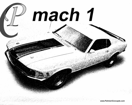 1970 mustang sketch