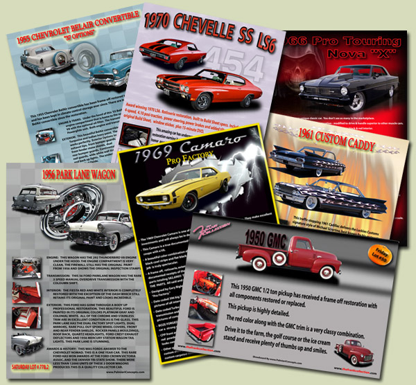 Barrett Jackson car show boards