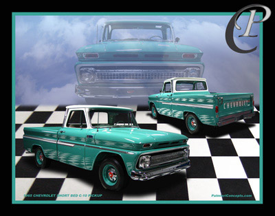 FM-11A 1965 CHEVROLET C-10 409 PICKUP-collage