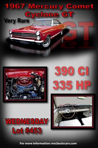 MS-1967 Mercury Comet Cyclone GT-Postcard