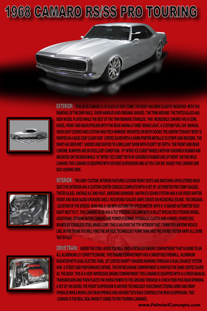 BH11-1968 CAMARO RSSS PRO TOURING -16x24-Poster-FINAL