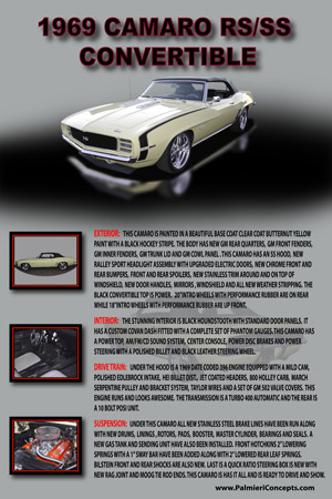 BH41-1969 CAMARO RSSS CONVERTIBLE-16x24-Poster-FINAL