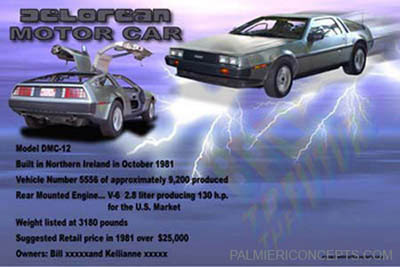 a-example 91- Delorean DMC-12  Back to the Future-showboard